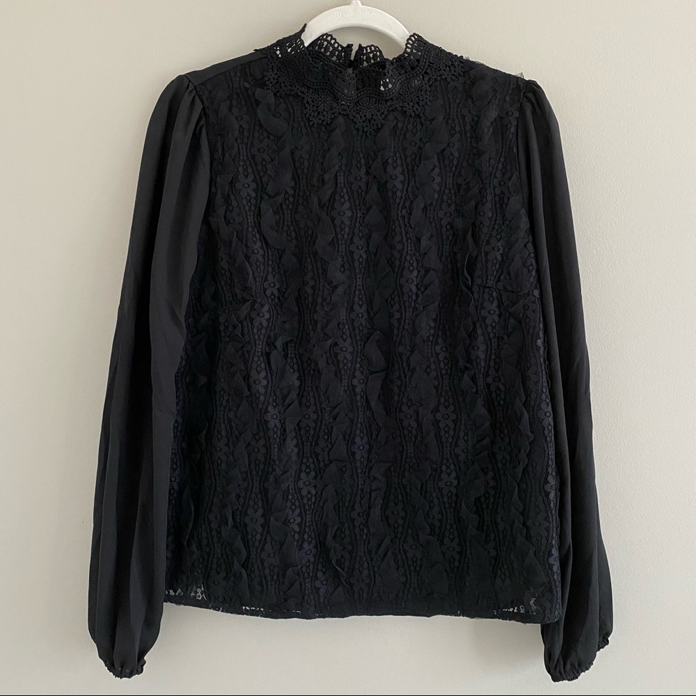 Andrée By Unit Black Lace Turtleneck (Size S)